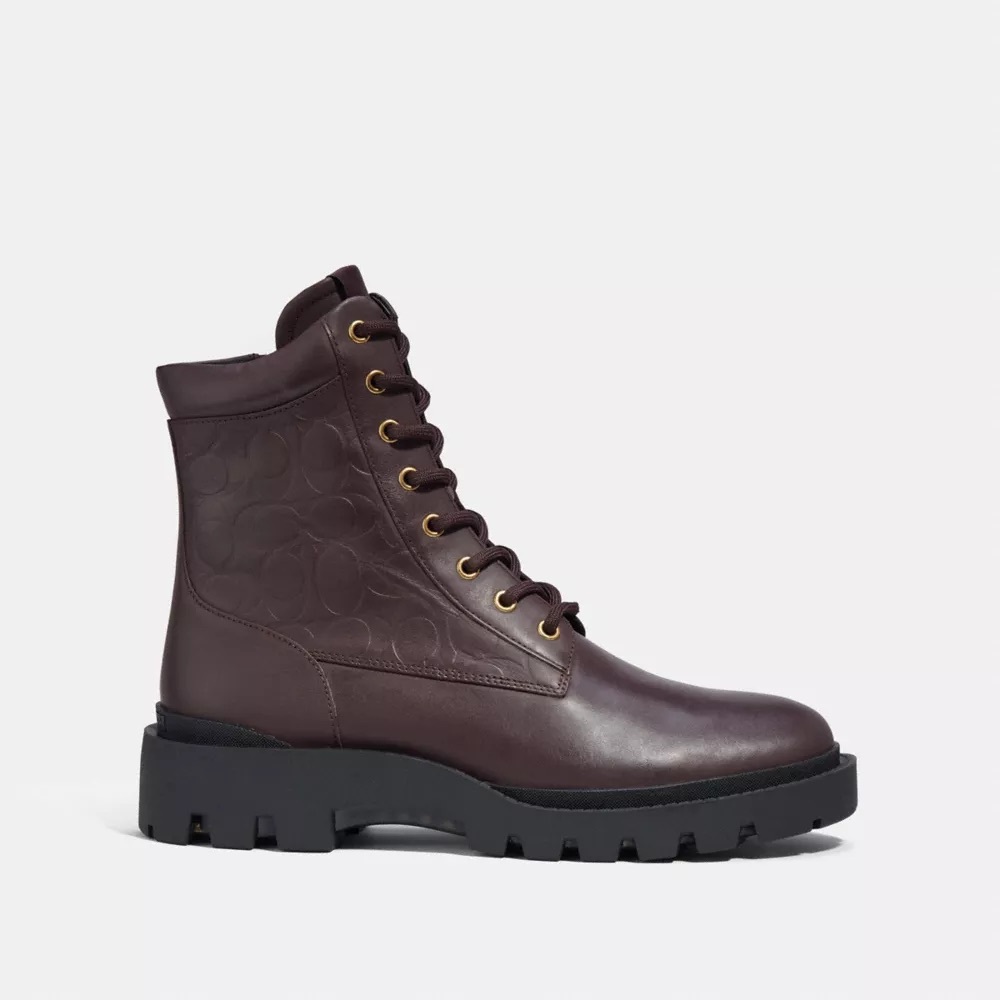 Men’s COACH Citysole Lace-Up Ankle Boot in Oxblood